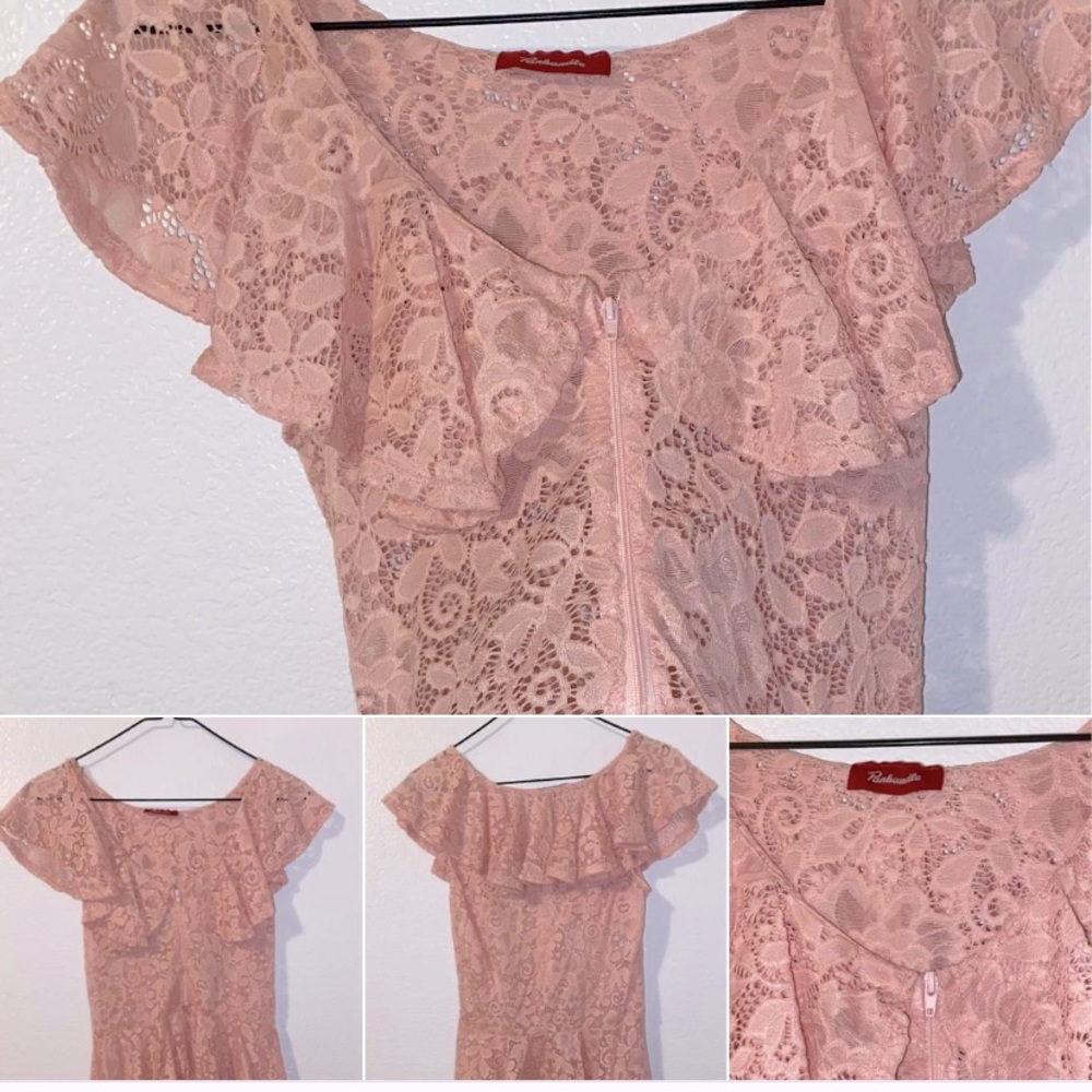 Pink lace shirt